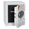 phoenix datacare 2001 safe with door open showing keys in lock and inner compartment visible
