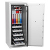 phoenix data commander 4622 safe with its door open showing data trays pulled out and organised files inside