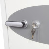 Phoenix data commander 4622 safe showing close up of key lock with key inserted in lock