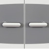 phoenix data commander 4623 safe showing a pair of white horizontal door handles on grey doors