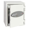 phoenix fire fighter ii 0441 safe with door opening showing keys in lock and items visible inside