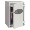 phoenix fire fighter ii 0442 safe with door open showing folders inside