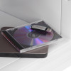 Contents of the phoenix titan 1281 safe showing a CD in a case and a USB stick placed on a flat surface
