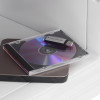 Contents inside the phoenix titan 1281 safe showing a CD case with a disc and a USB memory stick placed on a metallic surface