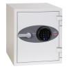 cream security safe with key pad and handle
