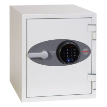 cream security safe with key pad and handle
