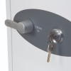 Front close up of the phoenix titan 1282 key lock with key inserted in the lock cylinder