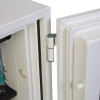Close-up of hinges on the phoenix titan 1282 key lock showing door attachment and frame connection