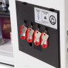 phoenix titan 1282 key lock showing keys hanging inside the door with red key tags attached
