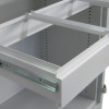 phoenix fire ranger 1511 electronic lock showing a white lateral file hanging shelf frame without drawers