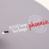 Close-up of branding on phoenix fire ranger 1512 key lock showing the product name and logo on a grey surface