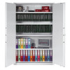 phoenix fire ranger 1514 electronic lock cabinet with both doors fully open showing contents inside