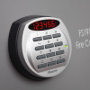 phoenix fire commander 1911 electronic lock showing angled view of keypad with red digital display and green indicator light