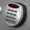 angled view of phoenix fire commander 1913 electronic lock keypad with red digital display and green indicator light