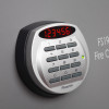 Close up of the Phoenix fire commander 1913 electronic lock keypad with red numbers displayed and a green indicator light