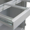 phoenix fire commander 1913 electronic lock showing a metal lateral file shelf frame in light grey