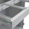 phoenix fire commander 1913 key lock showing a close-up of the lateral files shelf with drawer rails and side panels