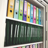 phoenix fire commander pro fs1921 electronic lock with interior shelves holding hanging box files in various colours