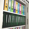 phoenix fire commander pro fs1921 key lock safe with shelves holding colourful hanging box files and folders