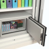 phoenix fire commander pro fs1922 key lock with door open showing data storage inside