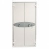 Front view of the phoenix fire commander pro fs1922 key lock on a closed white metal cabinet door