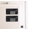 Certification labels on phoenix fire commander pro fs1923 electronic lock showing security level serial number and manufacturing year