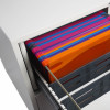 phoenix world class vertical fire file electronic lock showing lateral files angled inside the unit