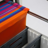 phoenix world class vertical fire file electronic lock showing lateral files with coloured hanging folders inside