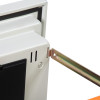 Part of the phoenix world class vertical fire file electronic lock showing a close-up of the metal rail attached to the side
