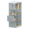 phoenix world class vertical fire file 2254 safe concept image showing a tall grey filing cabinet with one drawer open and a transparent side panel