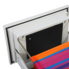Back of drawer door for phoenix world class vertical fire file electronic lock showing internal components and file hangers