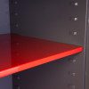 Internal shelf in the phoenix mercury hs2051 security safe showing red shelf and grey interior walls