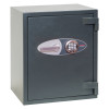 Angled view of the phoenix mecury hs2052 security safe showing the keypad and handle on the door