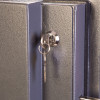 phoenix mecury hs2052 security safe showing close-up of the internal key lock with a key inserted
