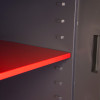 phoenix mecury hs2054 security safe showing internal shelf with red surface and grey interior sides