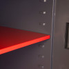 phoenix mercury hs2054 security safe showing close up of the internal red shelf and shelf support brackets