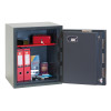 phoenix elara hs3552 security safe fully open showing two red folders, passport, camera, keys and red lockbox inside