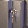 phoenix elara hs3552 security safe showing a close-up of the internal key lock with the key inserted
