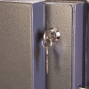 phoenix elara hs3553 security safe showing a close-up of the internal key lock with a key inserted