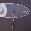 Close up of the key lock on the phoenix elara hs3553 security safe with two keys inserted