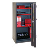 phoenix elara hs3554 security safe with the door open showing shelves filled with office files and boxes
