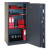 phoenix elara hs3554 security safe with door open showing red shelves and various items inside