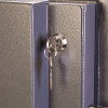 phoenix elara hs3554 security safe showing internal key lock with key inserted in lock cylinder