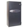 Phoenix Elara HS3555 security safe shown from an angled view with keypad and handle on the front panel