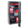 phoenix elara hs3555 security safe with door open showing shelves filled with red folders and boxes