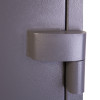 Close-up of hinge on the phoenix elara hs3555 security safe showing its sturdy metal construction