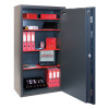 phoenix elara hs3555 security safe with its door open showing shelves filled with files and boxes