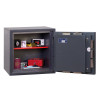 phoenix planet hs6071 security safe shown fully open with visible shelves and various items inside