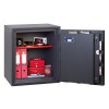 phoenix planet hs6072 security safe fully open showing red binders small box documents and contents inside