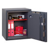 phoenix planet hs6072 security safe with the door open showing red folders and a passport inside
